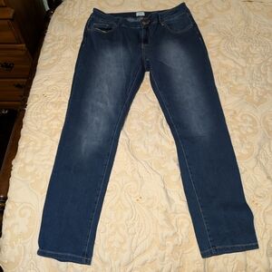 Crown & Ivy Dark Blue Straight Leg Jeans